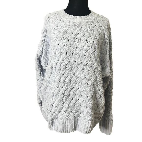 PHILOSOPHY LIGHT BLUE‎ FLUFFY SOFT KNIT SWEATER PULLOVER SIZE M - Picture 1 of 8